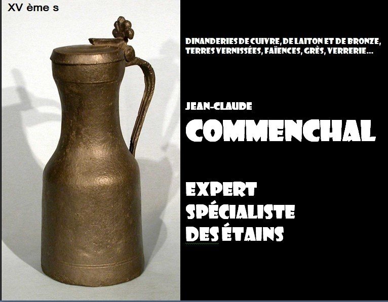 Rare Pewter Syrup Center - Châlons-sur-saône, 18th Century-photo-3