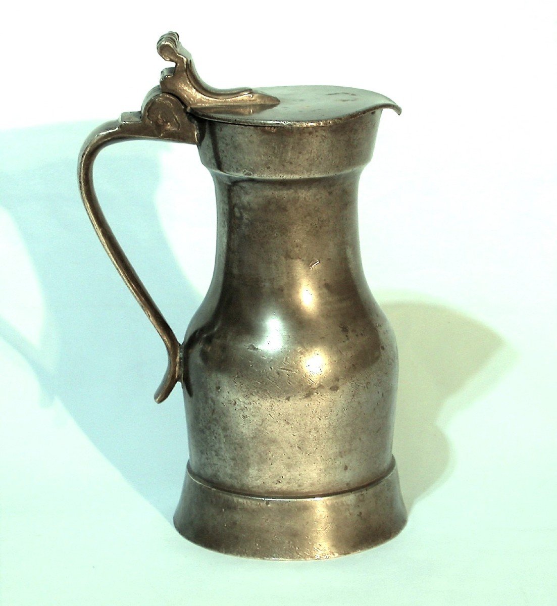 Pewter Wine Pitcher  - Pontoise, 18th Century-photo-3