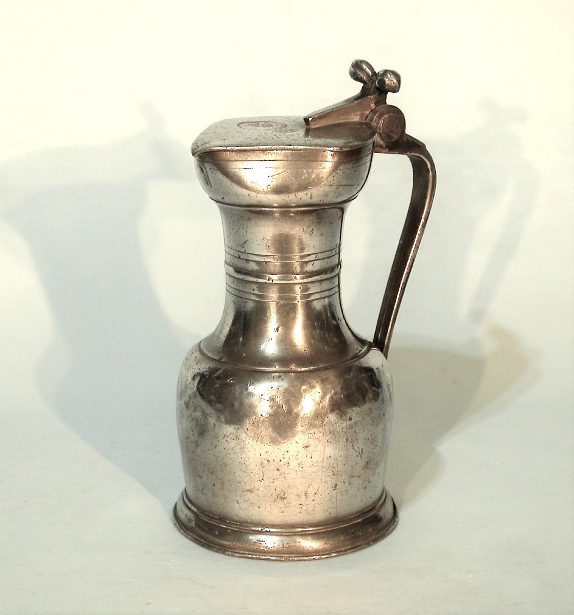 Pewter Wine Pitcher  - Vevey (switzerland), 18th Century-photo-4