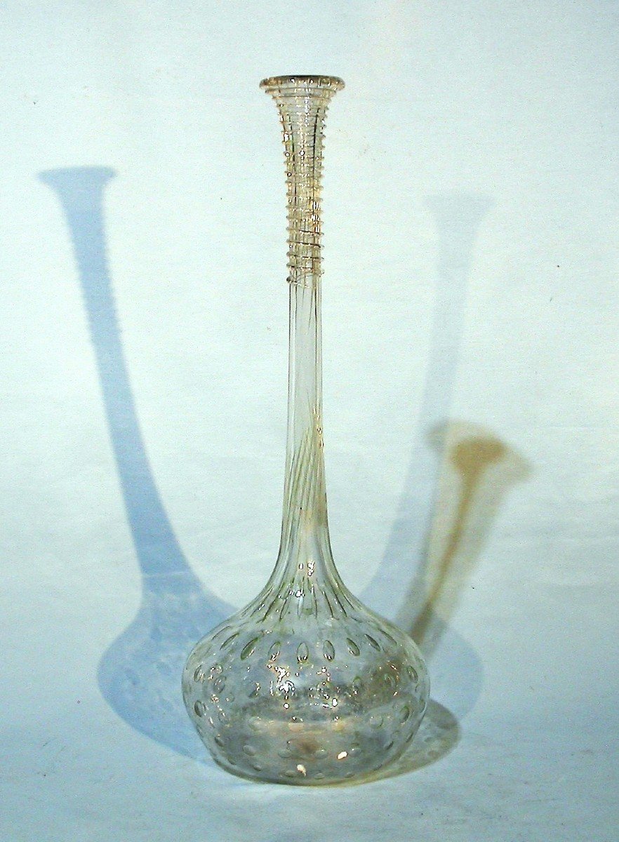 Large Glass Soliflore Vase - Early 20th Century-photo-4