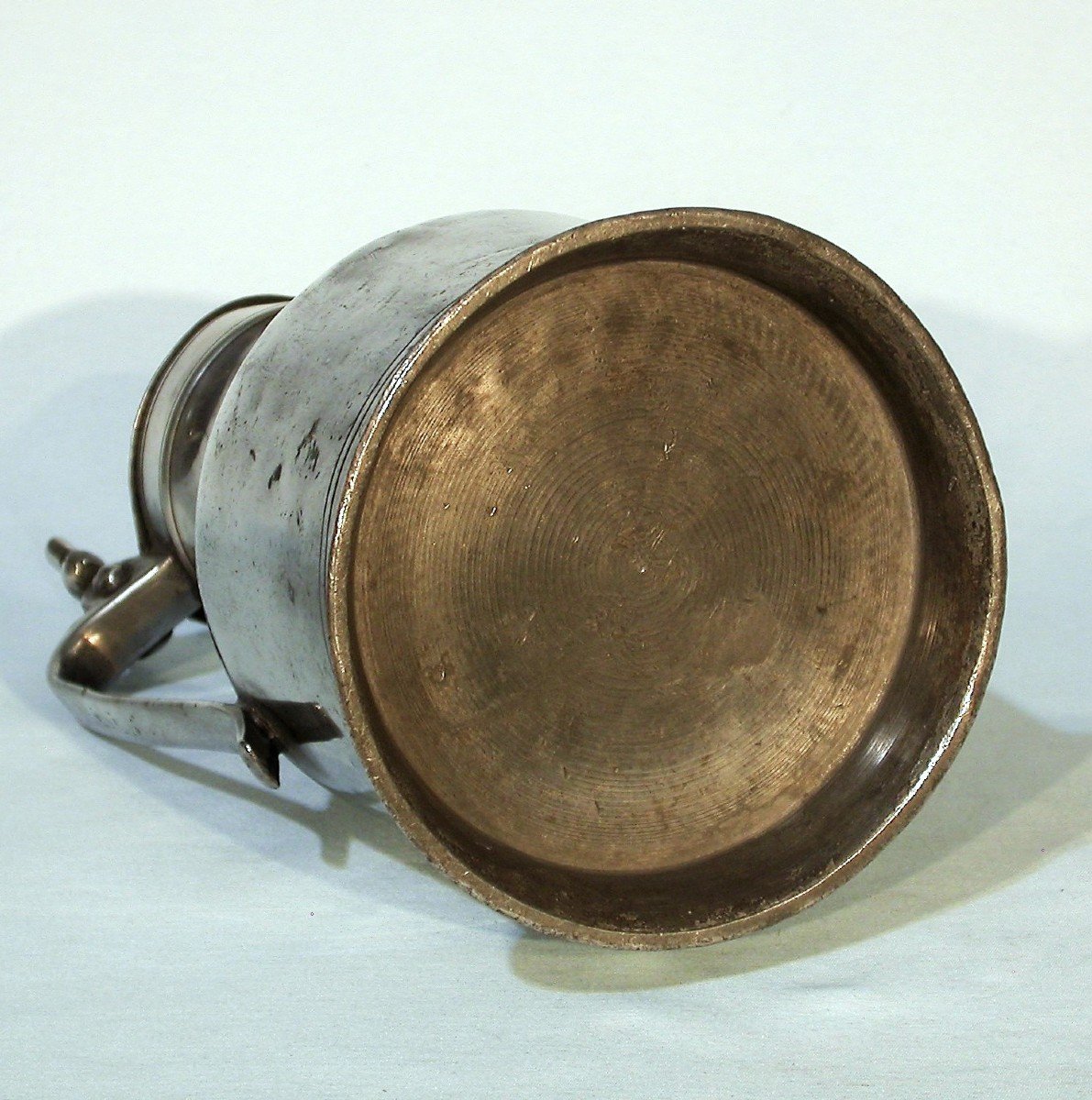 Pewter Wine Pitcher  - Caen, Late 18th Or Early 19th Century-photo-2