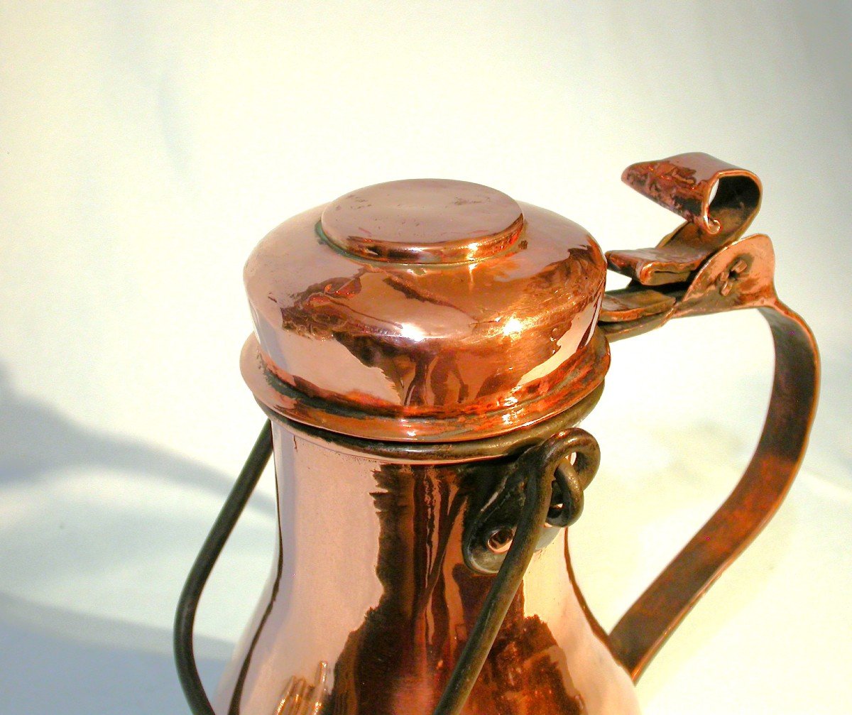 Beautiful Copper Coquemar, 18th Century-photo-2