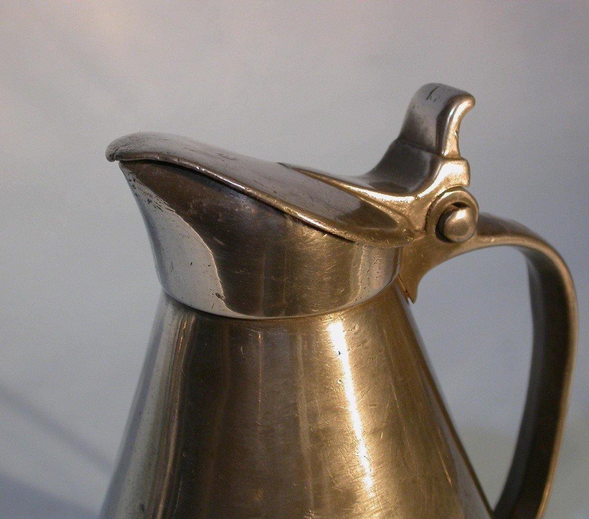 Pewter Cider Jug  - Lower Normandy, 19th Century-photo-3