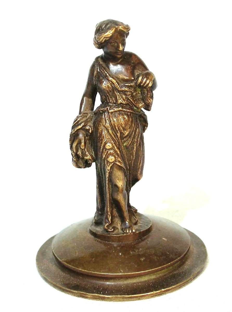 STATUETTE EN BRONZE "À L'ANTIQUE" - XIX ème s-photo-2