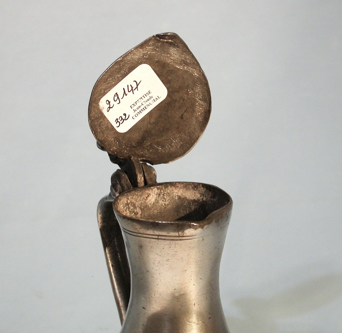 Rare Small Pewter Alcohol Pitcher - Rouen, 18th Century-photo-2