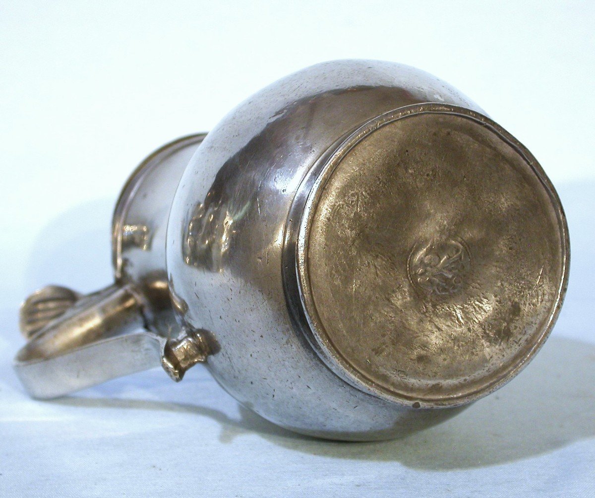 Pewter Wine Pitcher - Brussels, 19th Century-photo-1