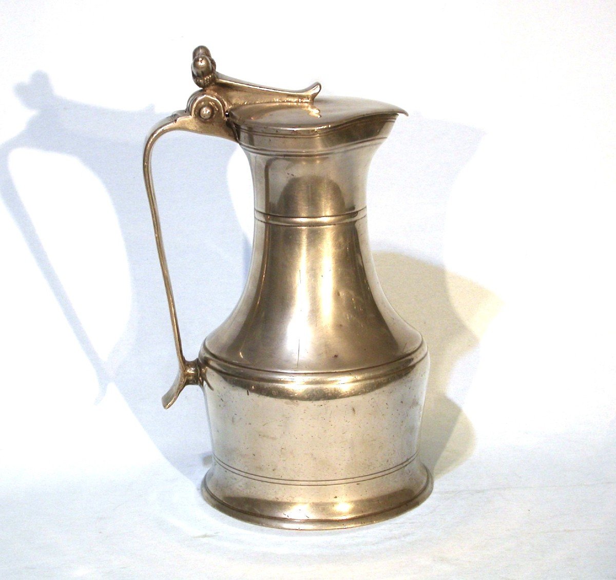 Very Rare Pewter Wine Pitcher - Vitré (brittany), 18th Century-photo-2