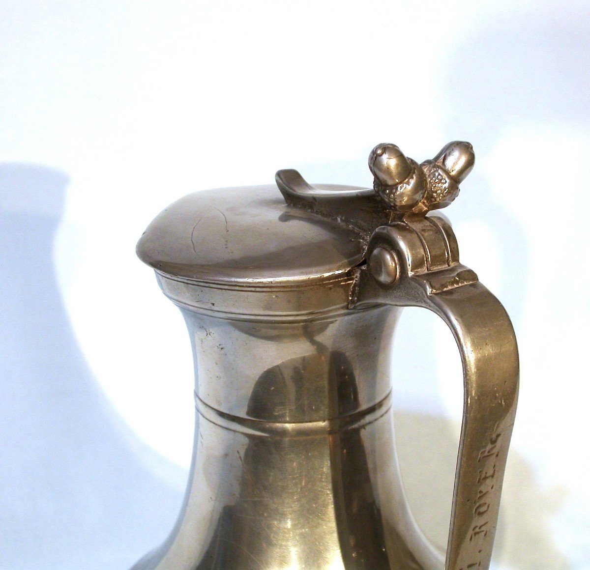 Very Rare Pewter Wine Pitcher - Vitré (brittany), 18th Century-photo-4