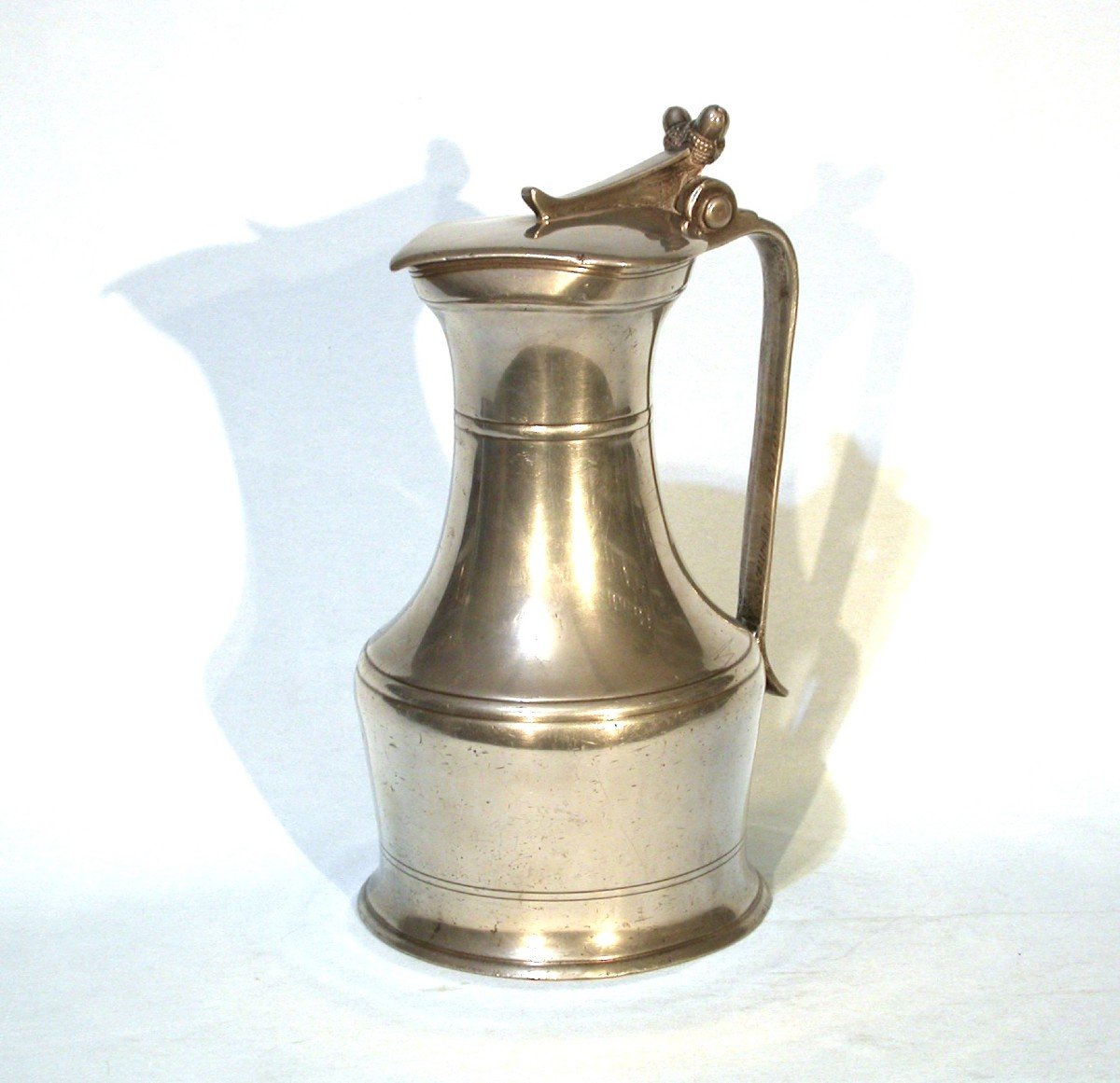 Very Rare Pewter Wine Pitcher - Vitré (brittany), 18th Century-photo-3