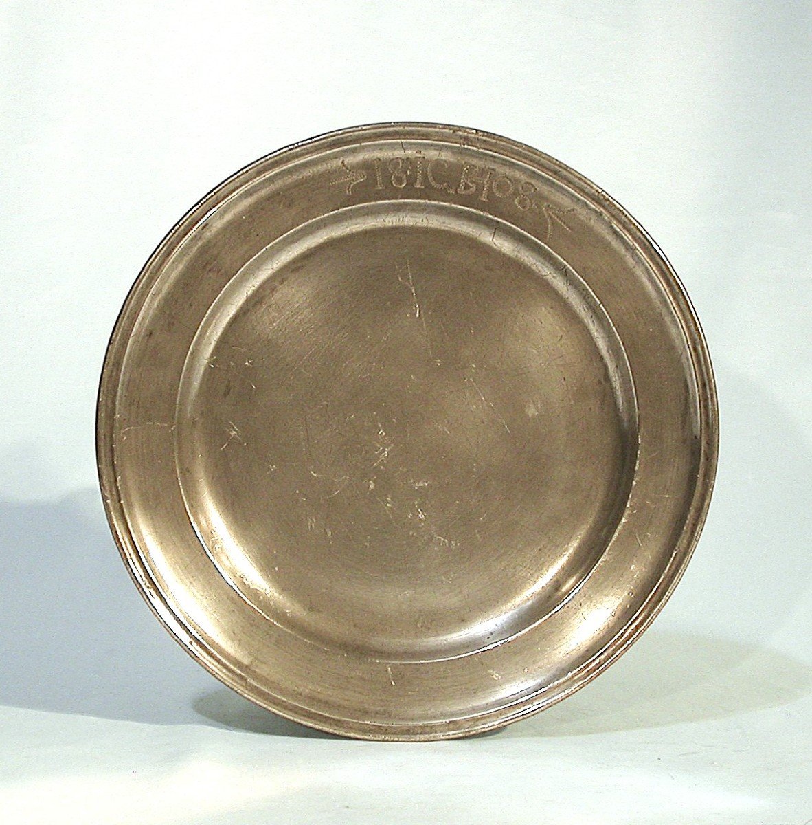 Pewter Plate - Mulhouse, 18th Century-photo-2