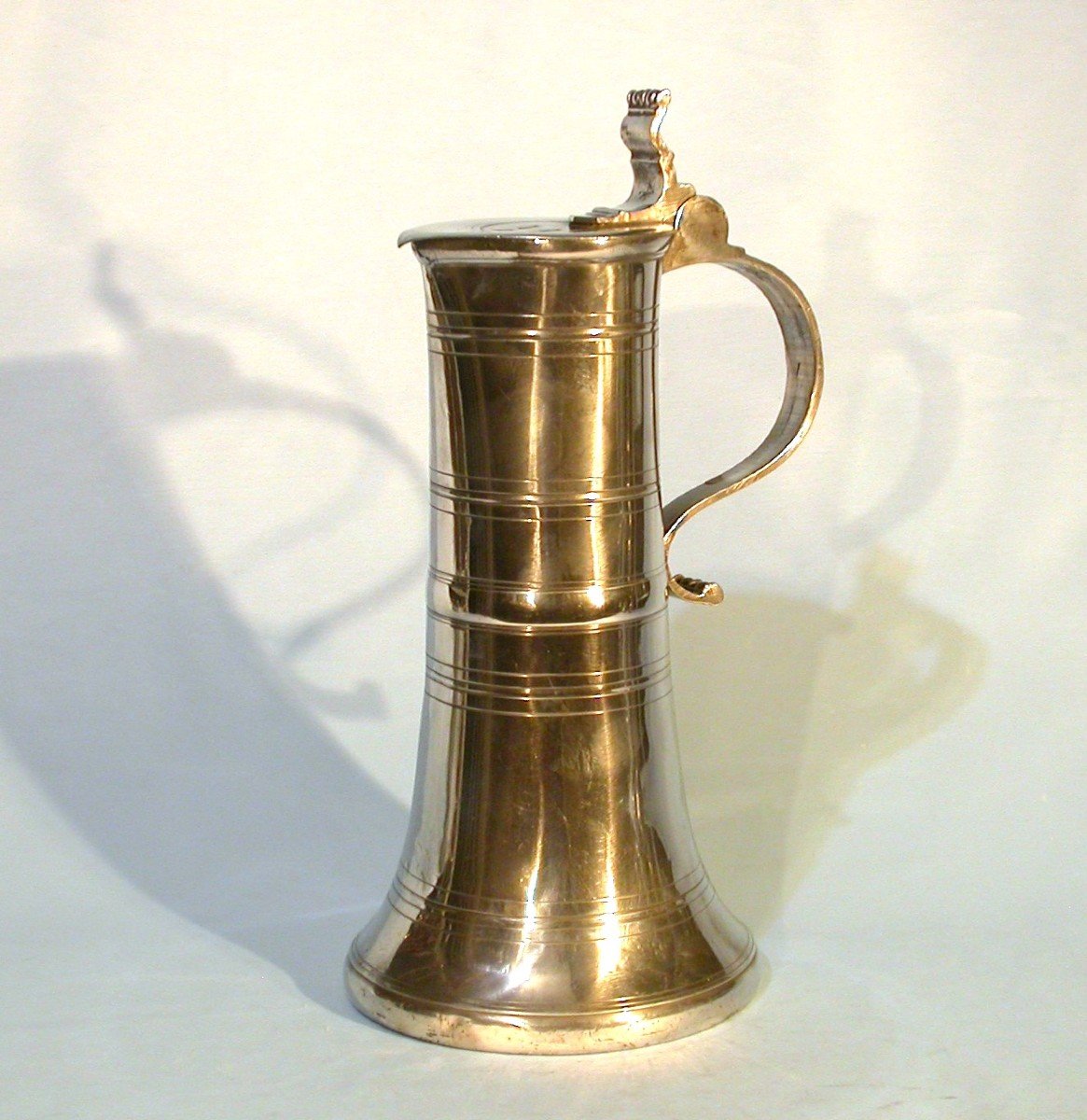 Pewter Wine Pitcher - Strasbourg, Early 19th Century-photo-5