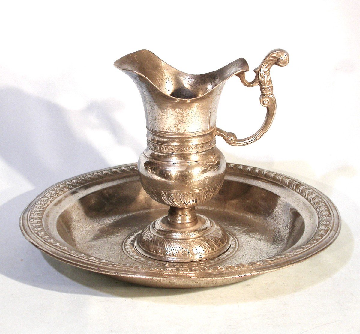 Pewter Ewer And Basin - Frankfurt, 18th Century-photo-7