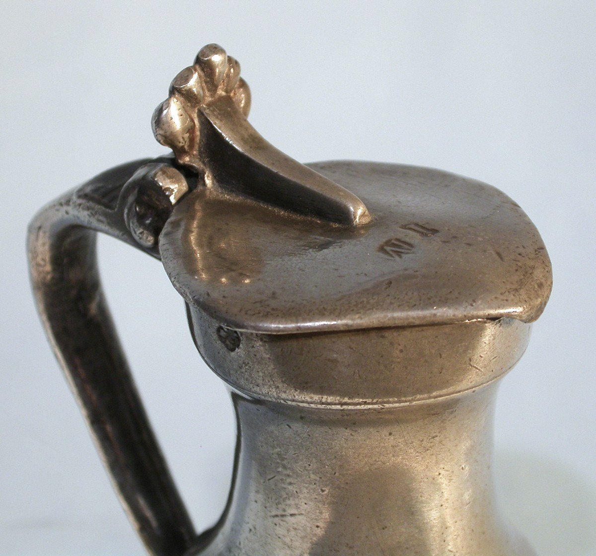 Pewter Wine Pitcher - Rouen, 18th Century-photo-2