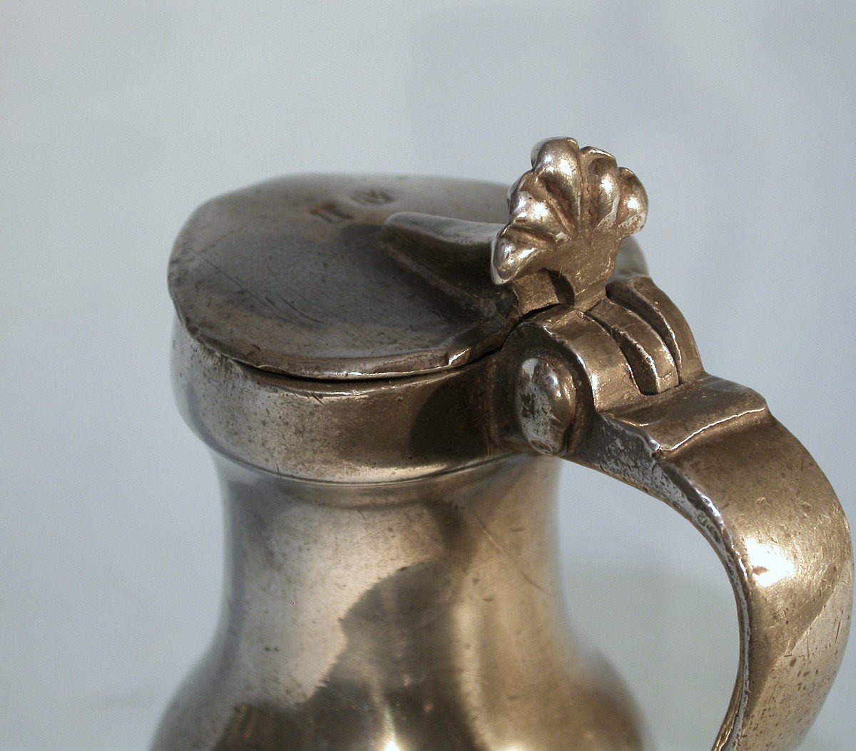 Pewter Wine Pitcher - Rouen, 18th Century-photo-3