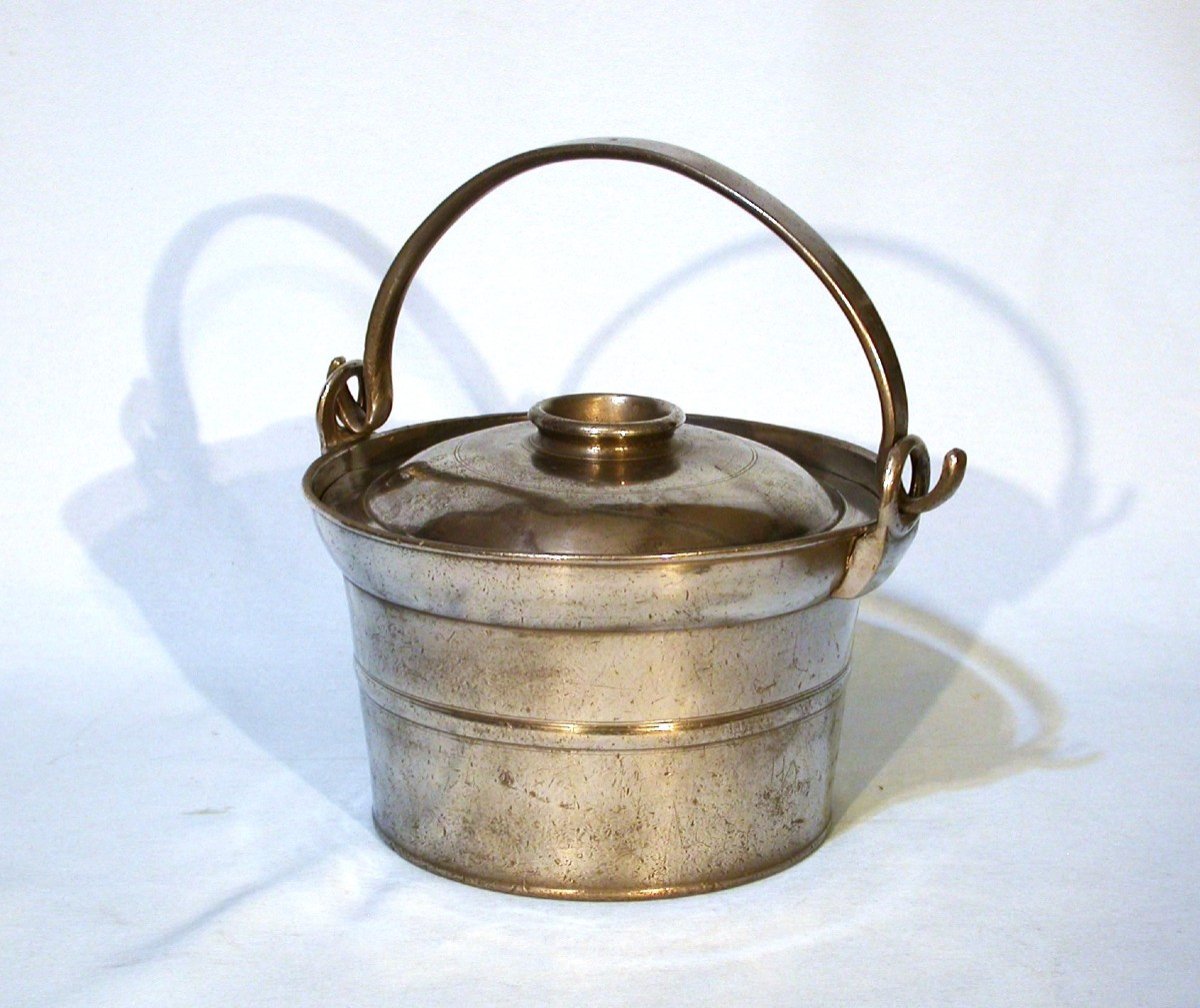 Pewter Dinner Carrier - Avallon, 18th Century-photo-2