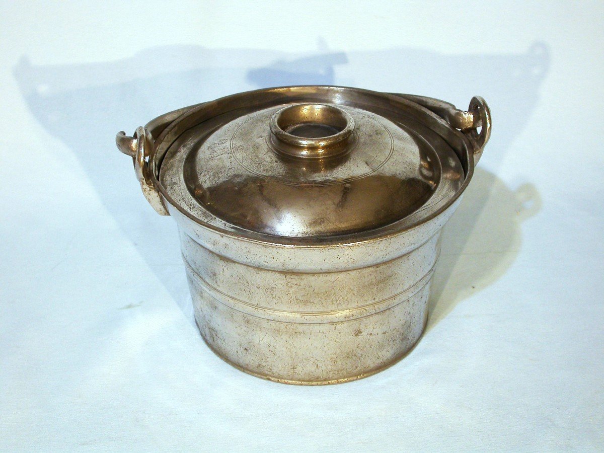 Pewter Dinner Carrier - Avallon, 18th Century-photo-3