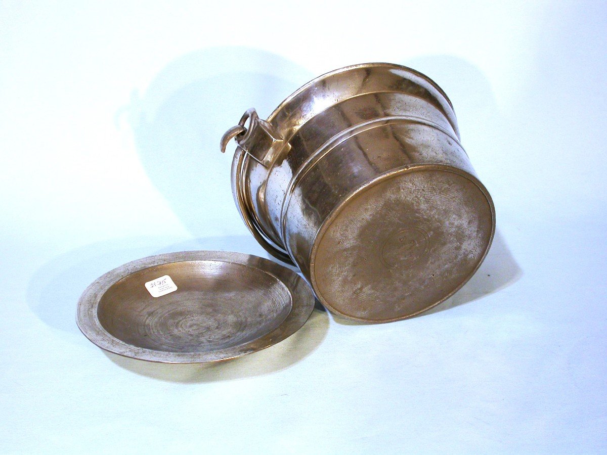 Pewter Dinner Carrier - Avallon, 18th Century-photo-1