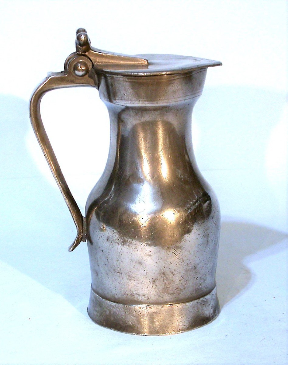 Pewter Wine Pitcher - Rouen, 18th Century