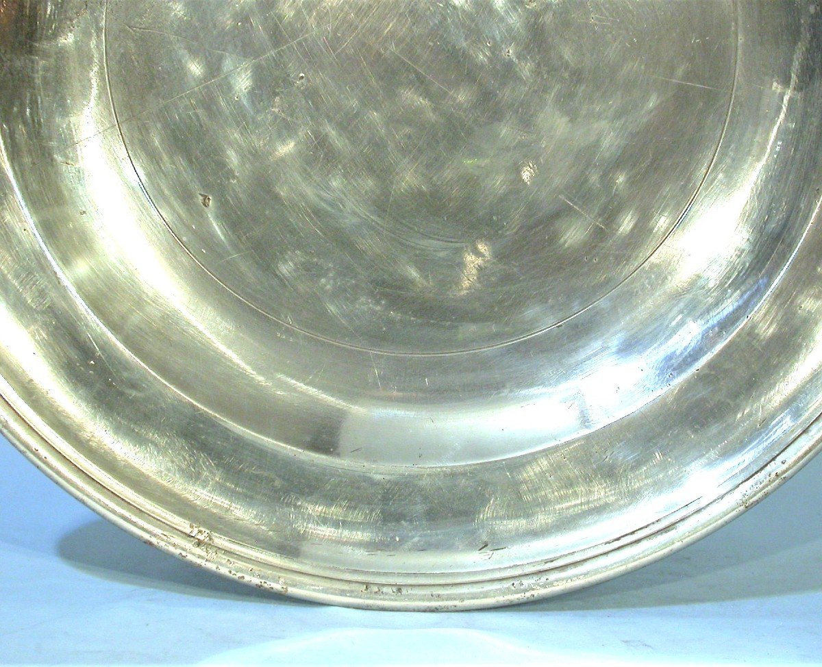 Large Pewter Dish - Bordeaux, 18th Century.-photo-2