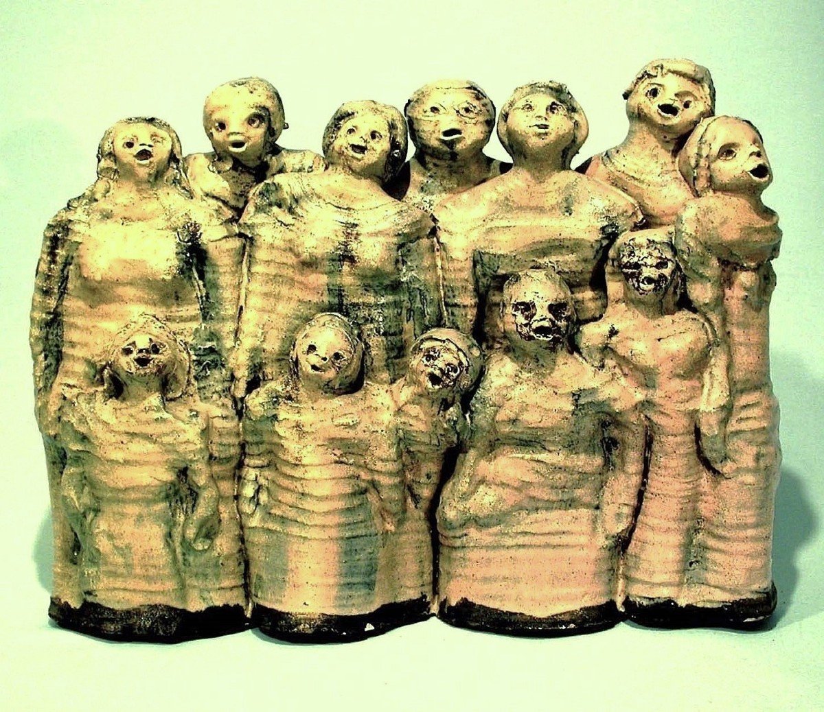 Sculptures In Glazed Earth - Chorists And Musicians-photo-2