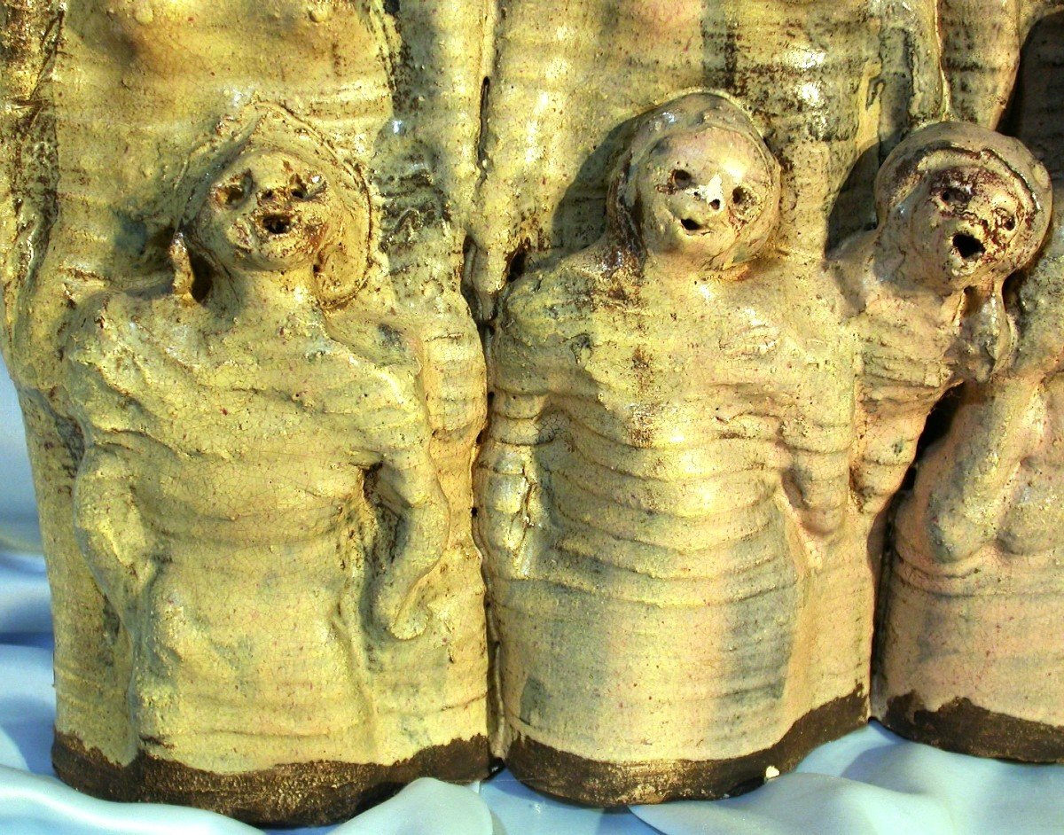 Sculptures In Glazed Earth - Chorists And Musicians-photo-3