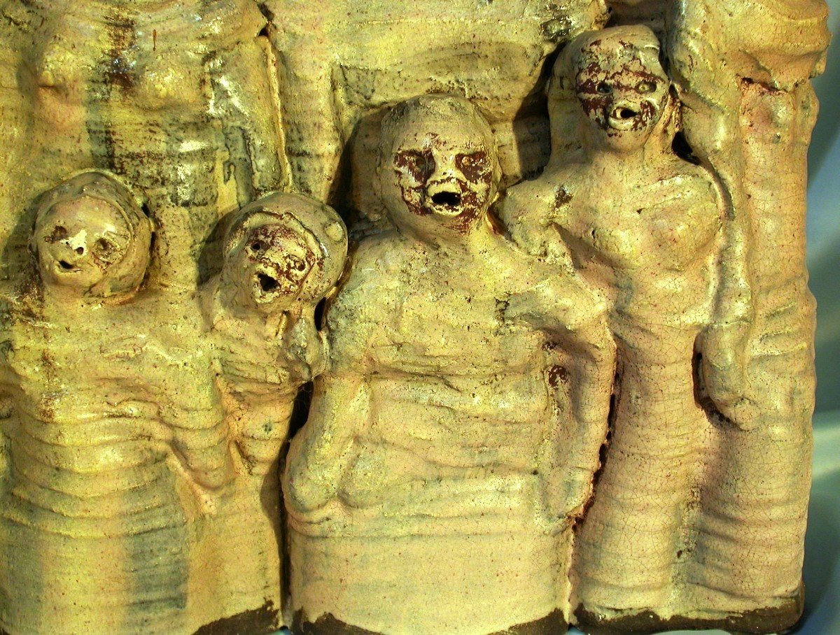 Sculptures In Glazed Earth - Chorists And Musicians-photo-4