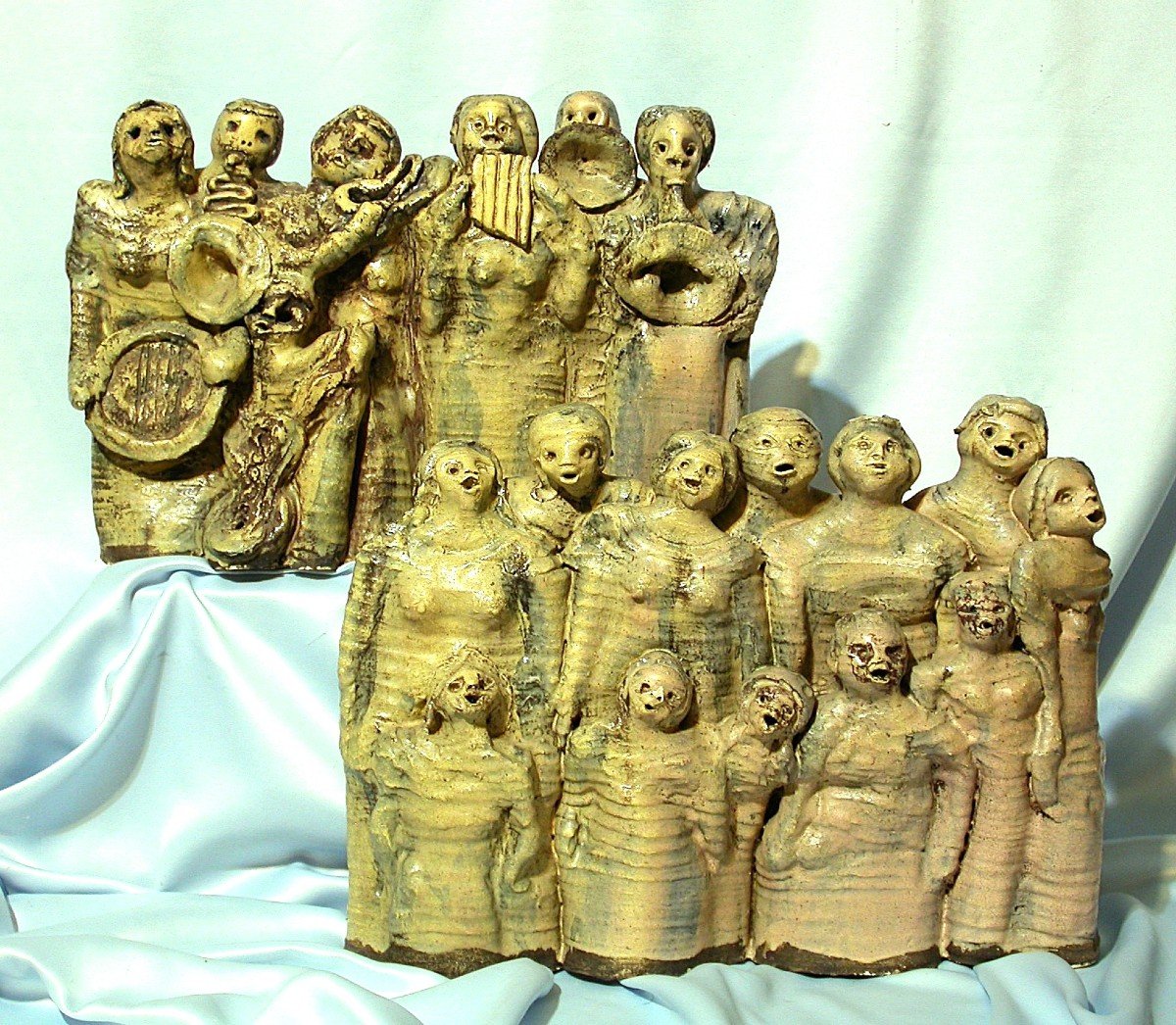 Sculptures In Glazed Earth - Chorists And Musicians