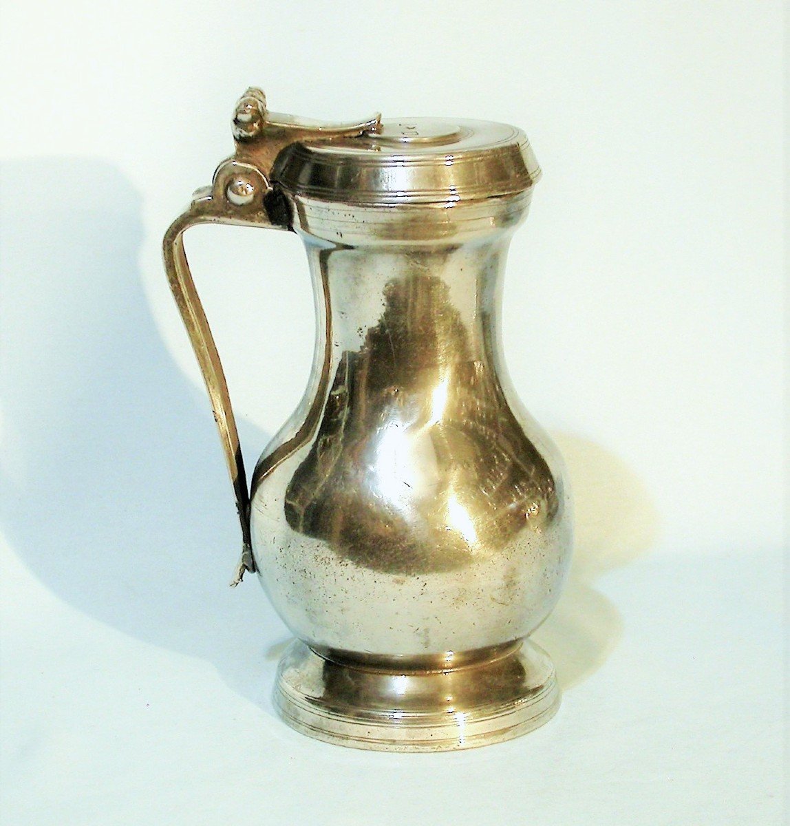 Rare Pewter Pitcher - Toulouse, 18th Century-photo-2