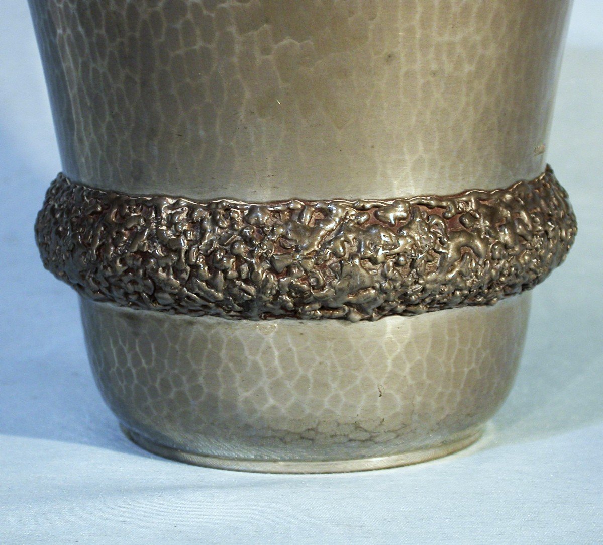 "art Deco" Pewter Vase By Rene Delavan-photo-2