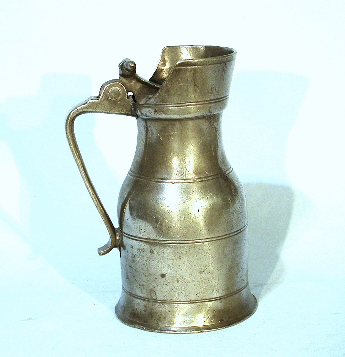 Rare Pewter Wine Pitcher - Orleans, 18th Century-photo-2