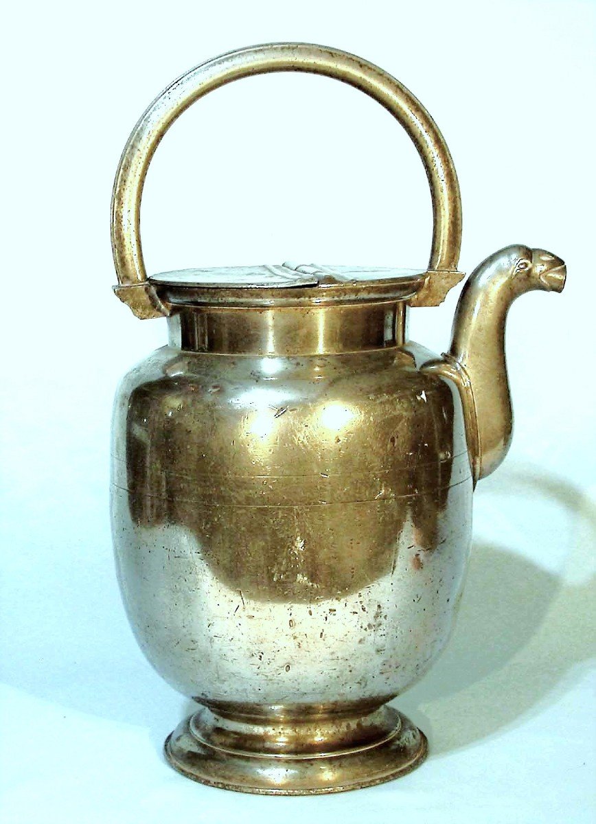 GRANDE CRUCHE À LAIT EN ETAIN - LYON, CIRCA 1800-photo-2