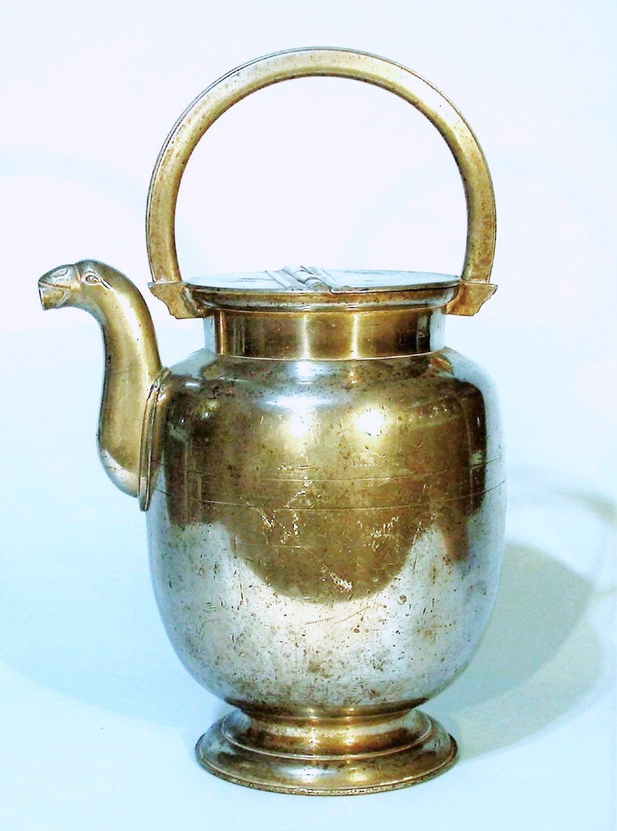 GRANDE CRUCHE À LAIT EN ETAIN - LYON, CIRCA 1800-photo-2