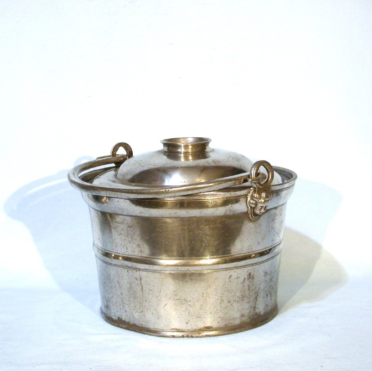 Pewter Dinner Carrier - Clamecy (burgundy), Circa 1800-photo-2