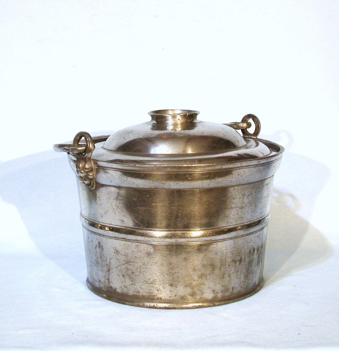 Pewter Dinner Carrier - Clamecy (burgundy), Circa 1800-photo-3