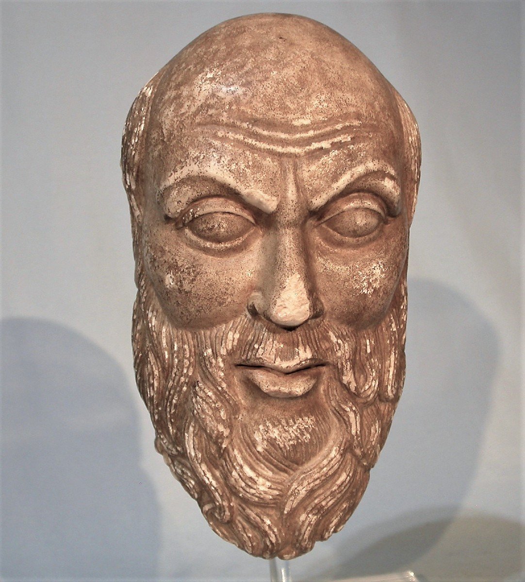 Sculpture - Marble Man's Head - Italy (?), End Of 15 / 16th Century -photo-2