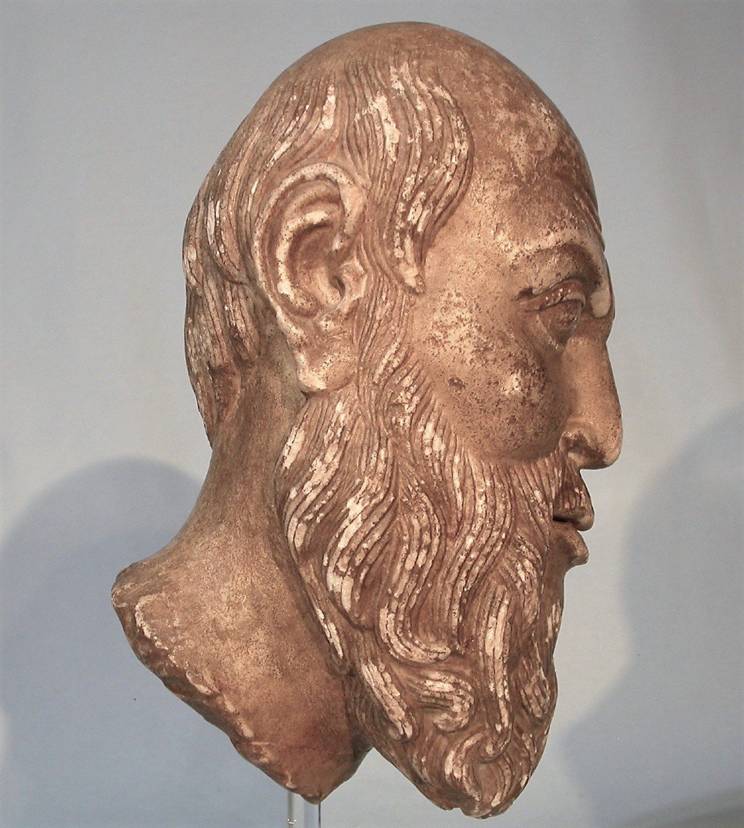 Sculpture - Marble Man's Head - Italy (?), End Of 15 / 16th Century -photo-3