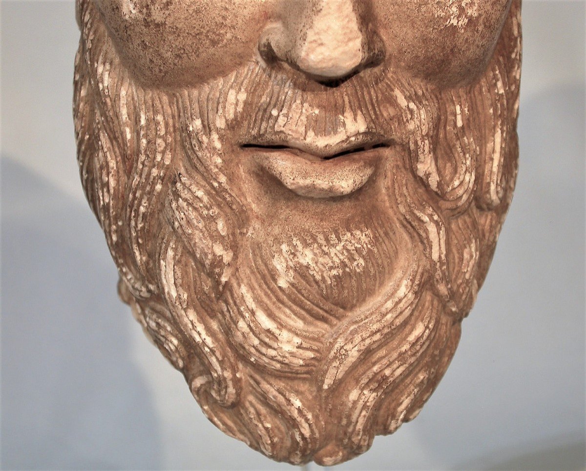 Sculpture - Marble Man's Head - Italy (?), End Of 15 / 16th Century -photo-4