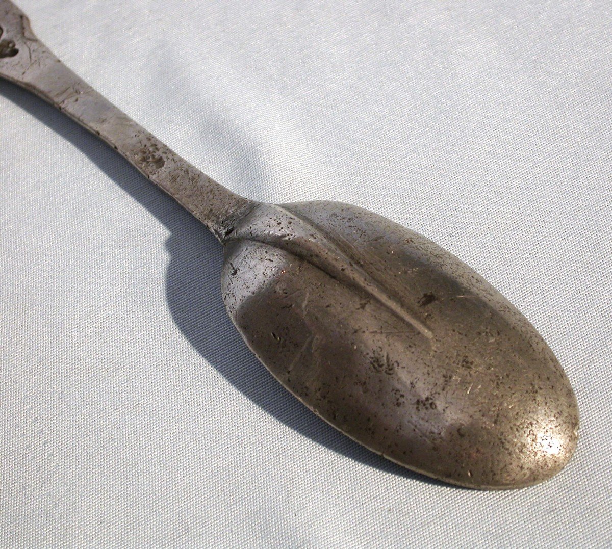 Pewter Spoon - Bordeaux, Early 18th Century-photo-2