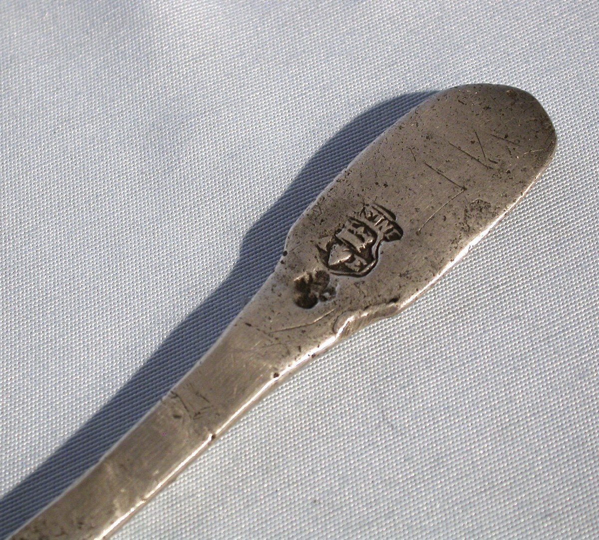 Pewter Spoon - Bordeaux, Early 18th Century-photo-4