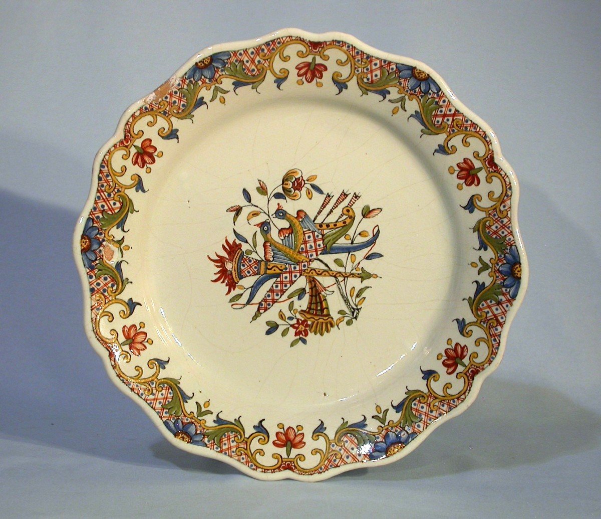 Rouen Earthenware Plate - 18th Century-photo-3