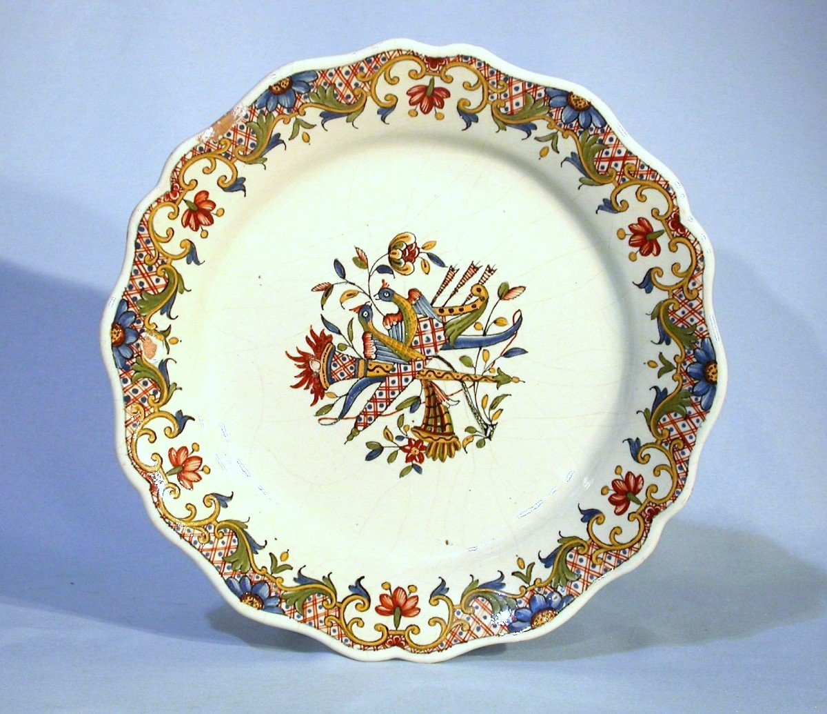 Rouen Earthenware Plate - 18th Century