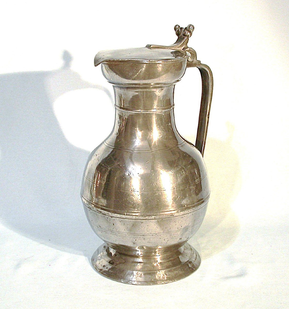 Large Pewter Wine Channel - Switzerland, 19th Century-photo-2