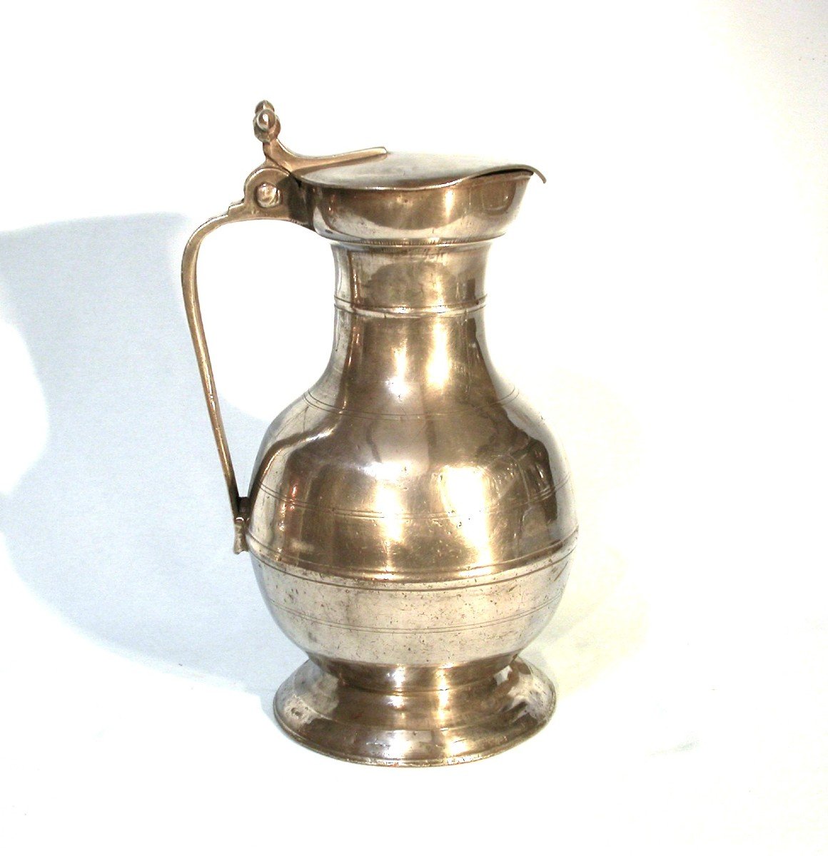 Large Pewter Wine Channel - Switzerland, 19th Century