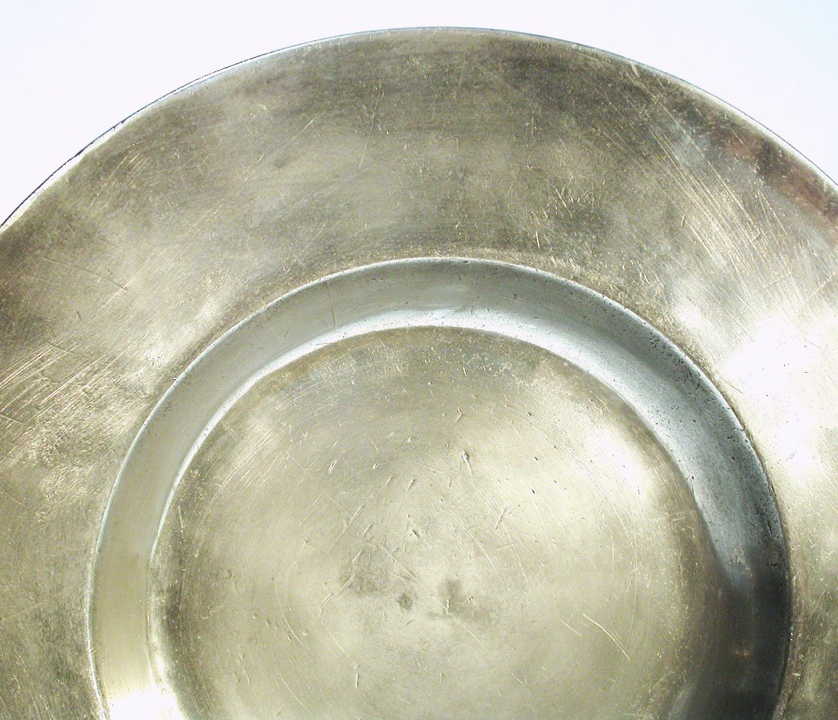 Pewter Dish - Montreuil-sur-mer, Mid Of XVII Th C.-photo-1