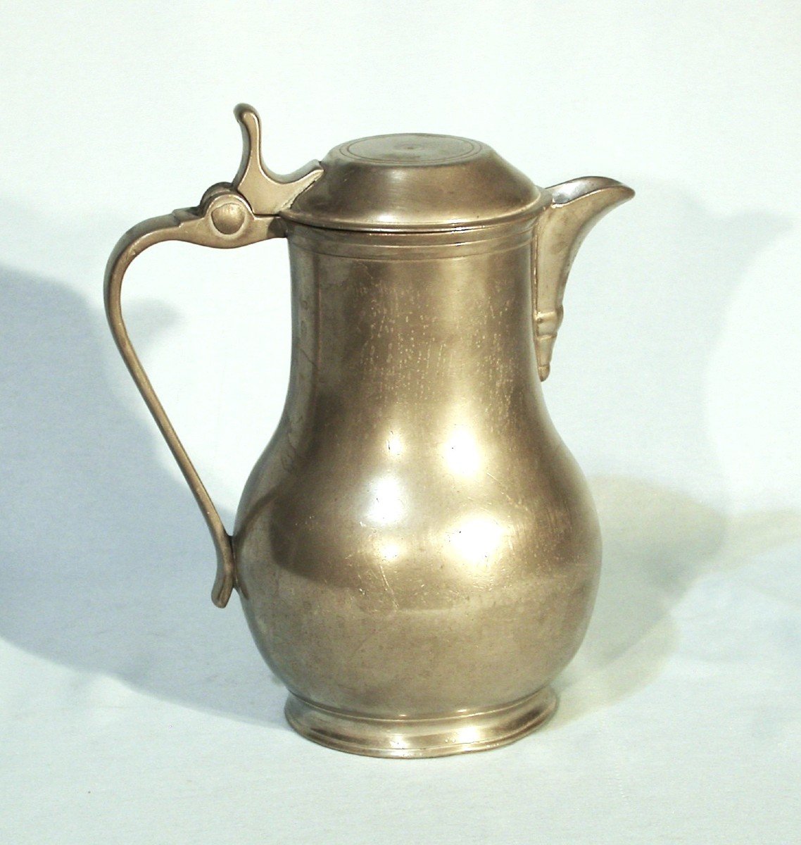 Pewter Wine Pitcher - Lille, 19th Century-photo-2