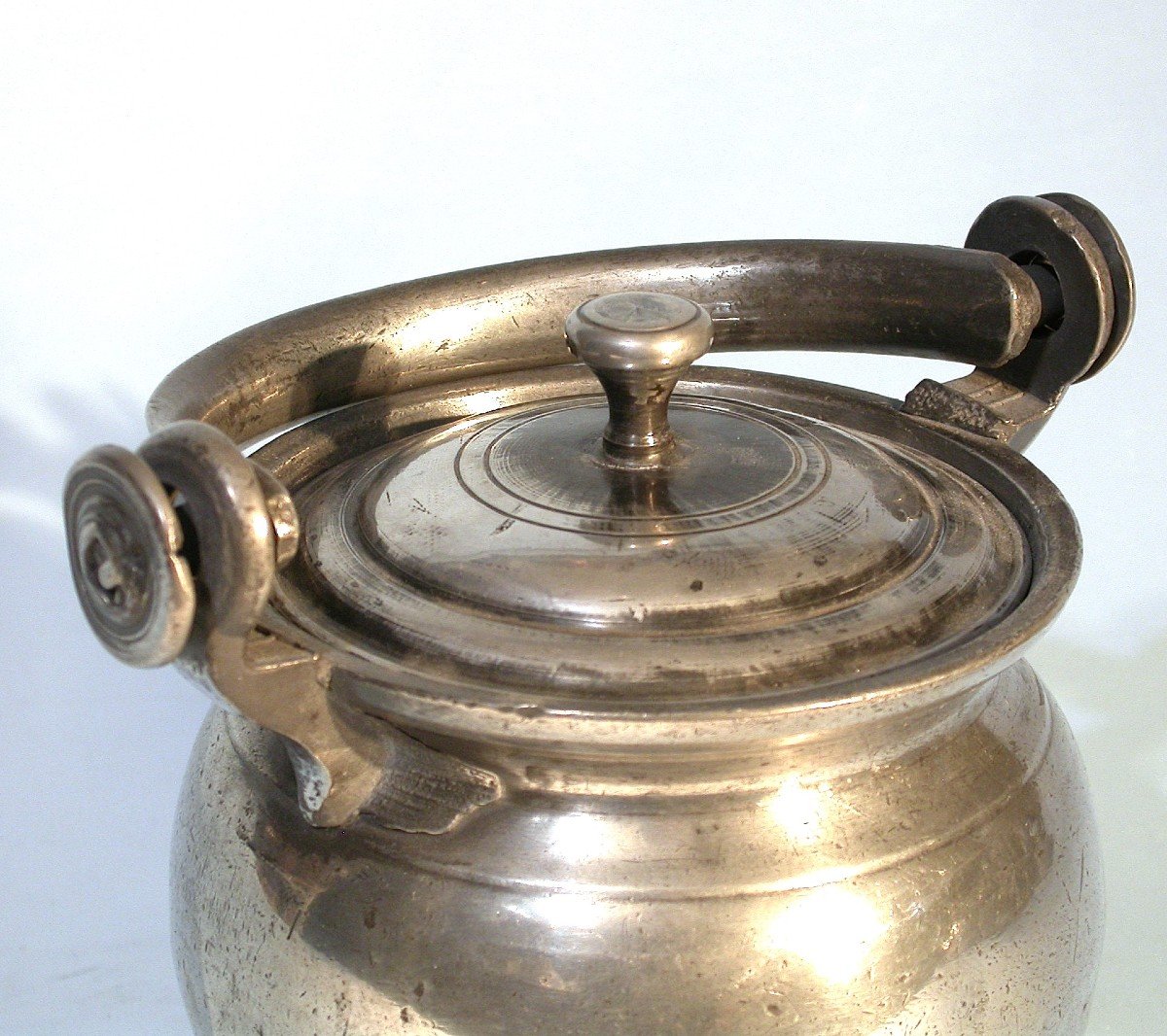 Small Pewter Dinner Carrier - Sens, Mid 18th Century-photo-3