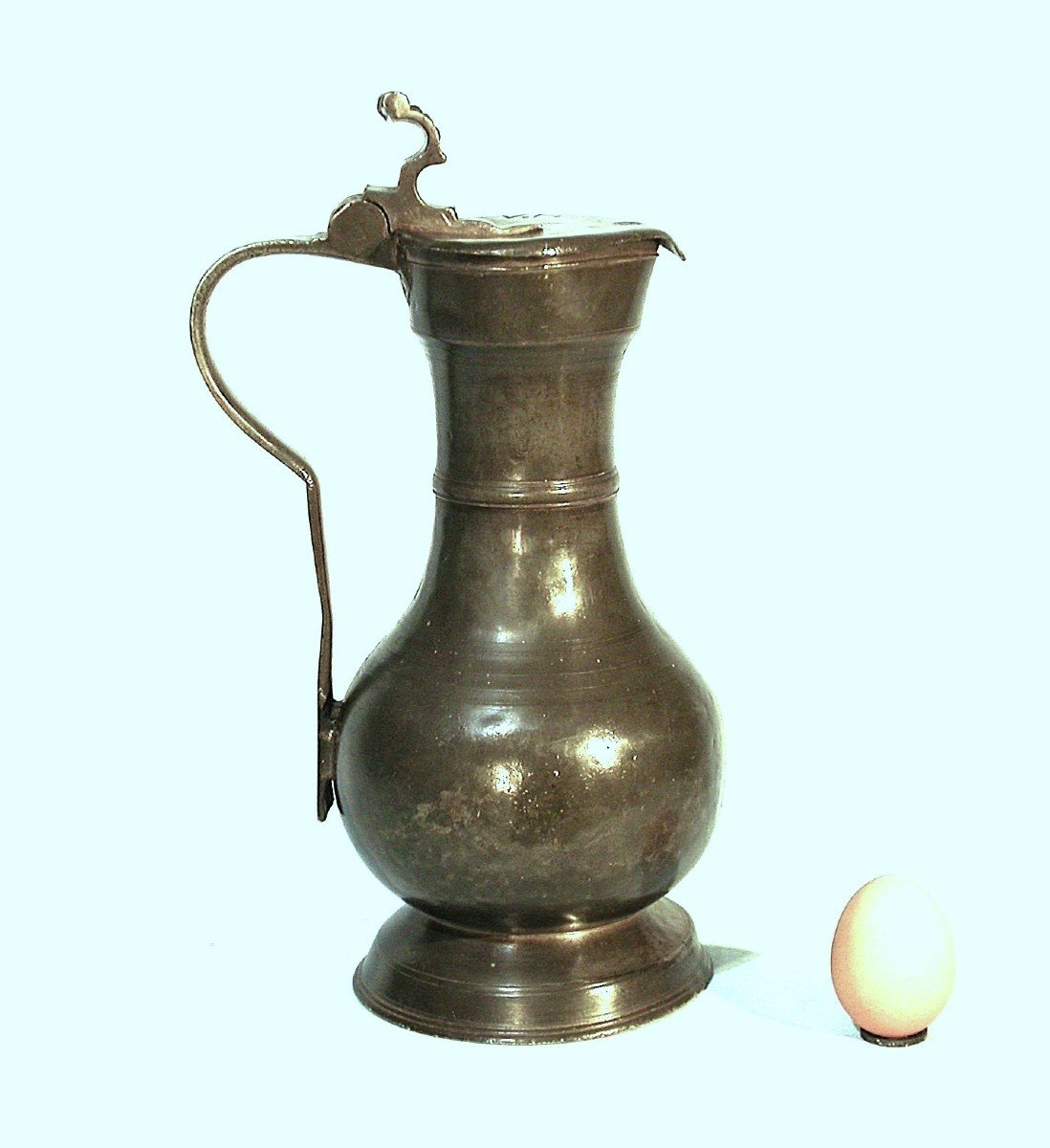 Pewter Wine Pitcher - Berne, 17th Century-photo-2