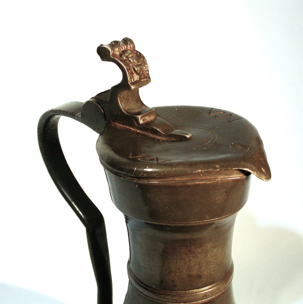 Pewter Wine Pitcher - Berne, 17th Century-photo-3