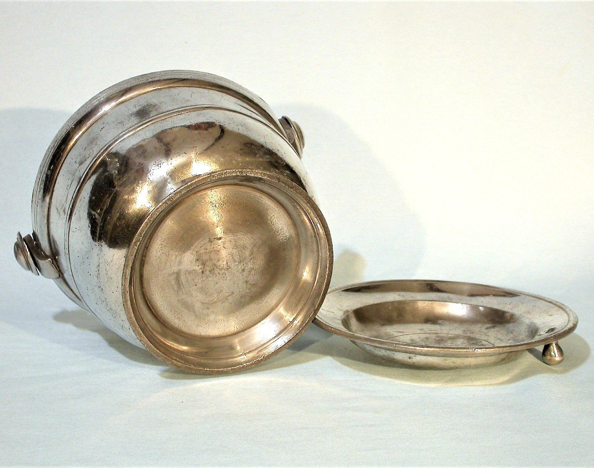 Pewter Dinner Carrier - Pays-de-loire, 19th Century-photo-2