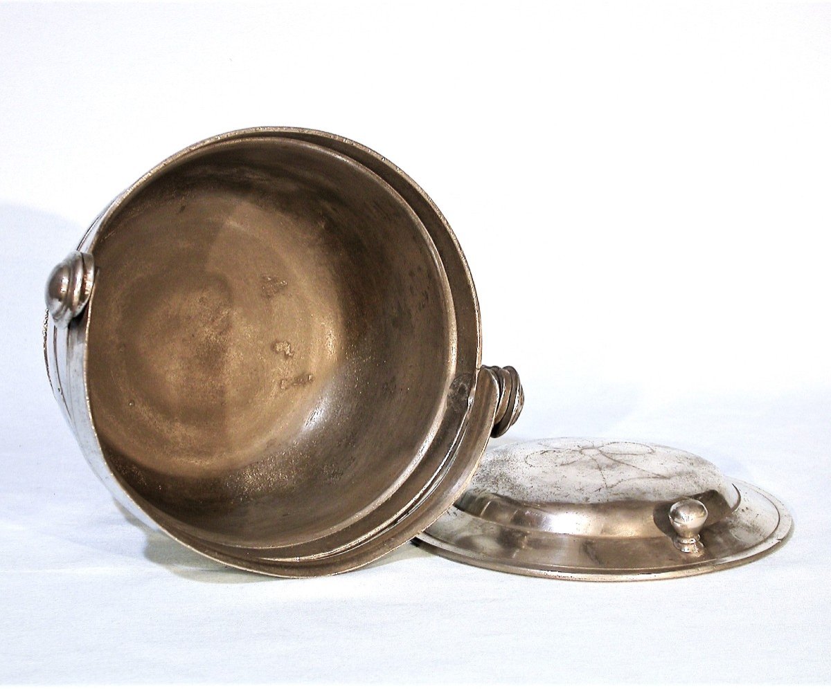 Pewter Dinner Carrier - Pays-de-loire, 19th Century-photo-3